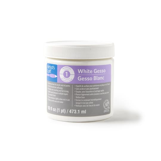 Artists Loft; 9 Pack: White Acrylic Gesso by Artist's Loft®, 16oz.; Category:Primers & Gessoes; Image:1